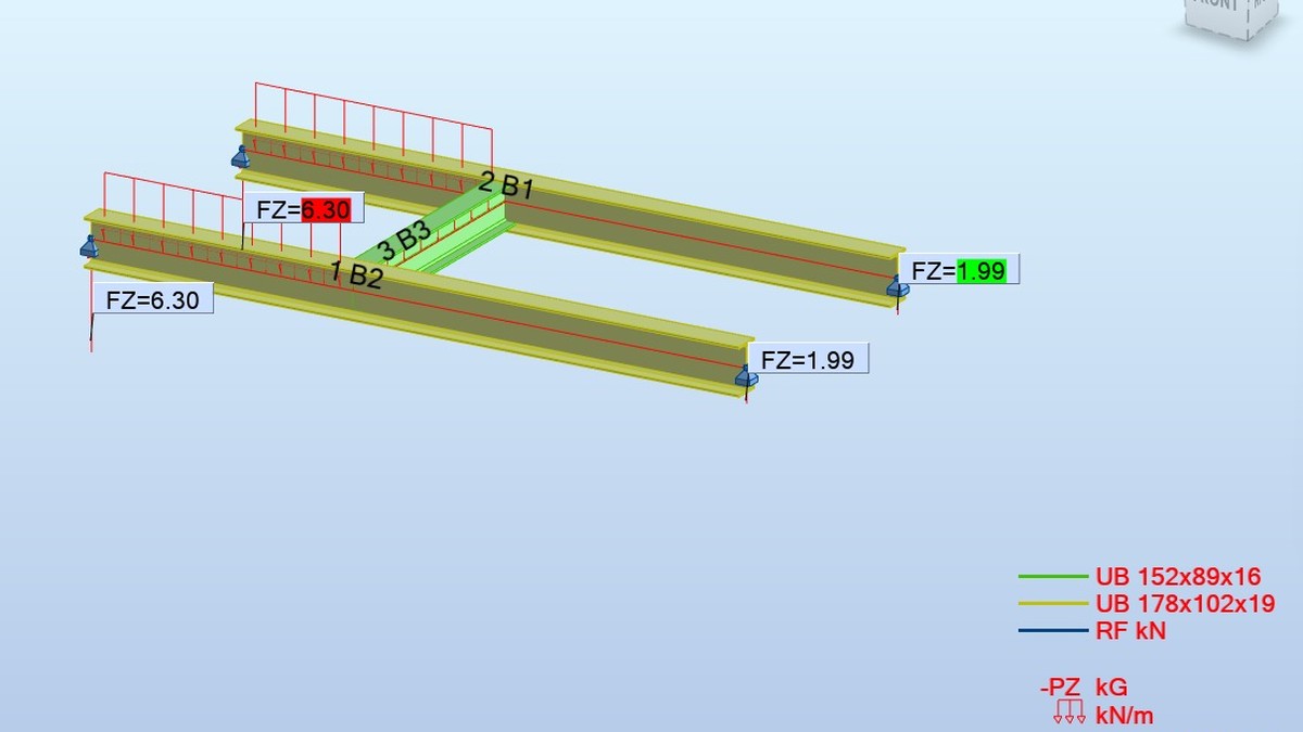 Structural engineer beam analysis model — UK residential project